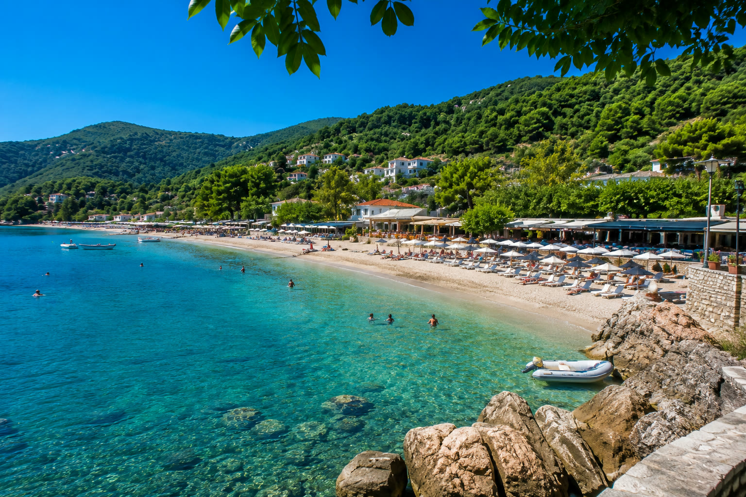 A calm, family beach in Pelion